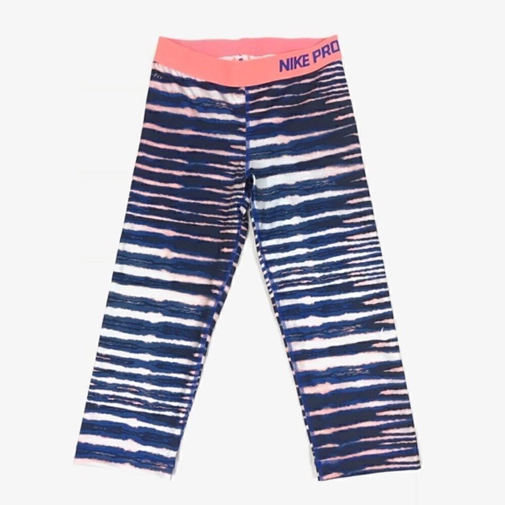 Nike Pro Stripe Training 3/4 Leggings Size Small